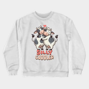 Cute Cow Silly Cuddler Crewneck Sweatshirt